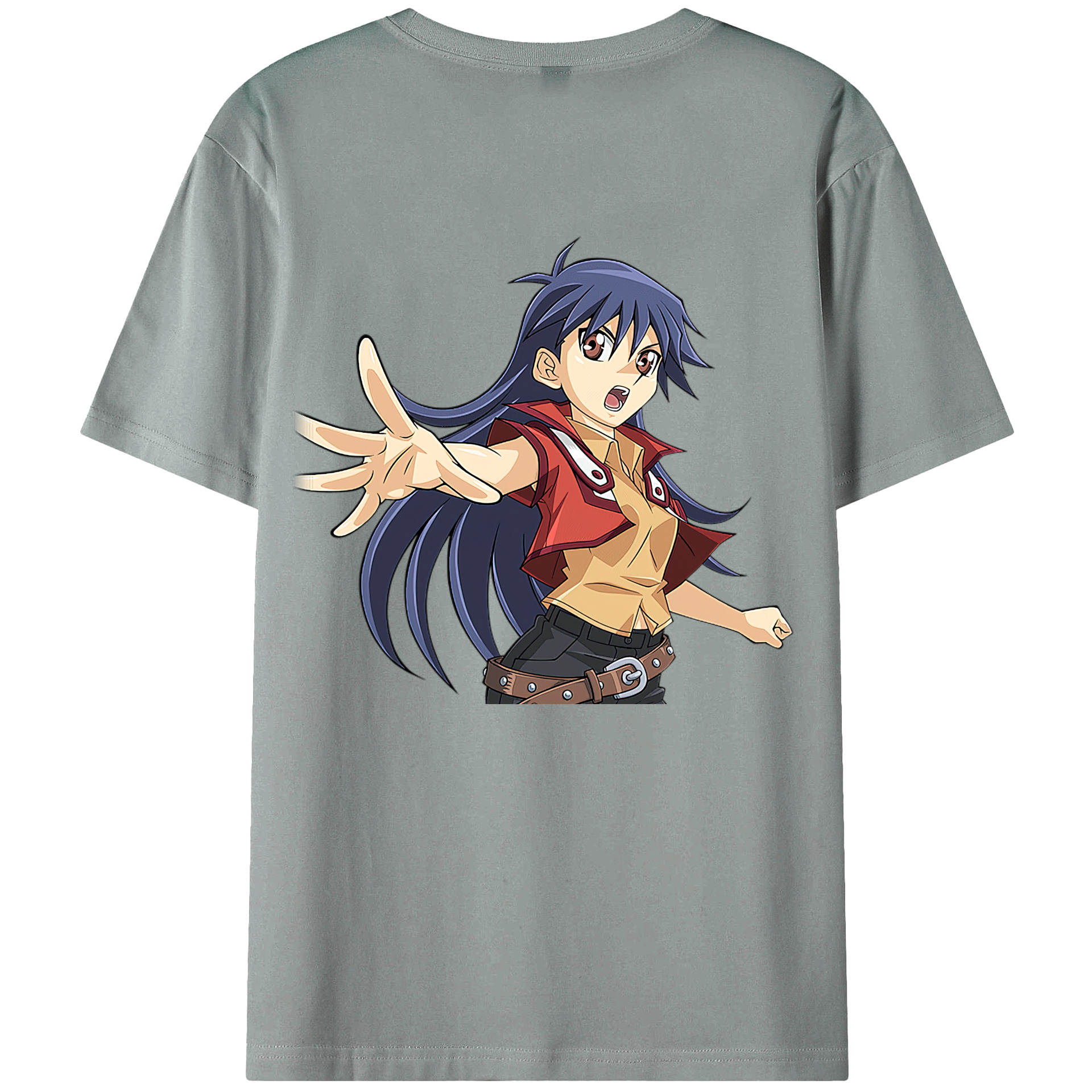 （画像用） 遊☆戯☆王 Yu-Gi-Oh! 綿100％ メンズ半袖Tシャツ（バックプリント） 通気性